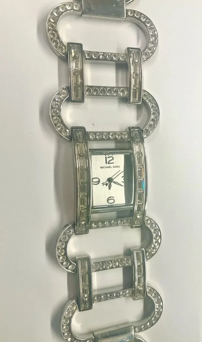 Michael Kors women’s crystal pavé chain-link bracelet watch MK3055